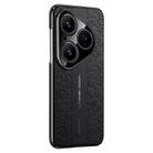 For Huawei Pura 80 5G Cloud Dragon Pattern Plain Leather PC Phone Case(Black) - 1