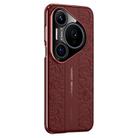 For Huawei Pura 80 Pro / 80 Pro+ 5G Cloud Dragon Pattern Plain Leather PC Phone Case(Red) - 1