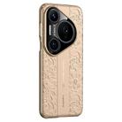 For Huawei Pura 80 Ultra 5G Cloud Dragon Pattern Plain Leather PC Phone Case(Gold) - 1
