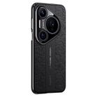 For Huawei Pura 80 Ultra 5G Cloud Dragon Pattern Plain Leather PC Phone Case(Black) - 1