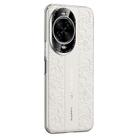 For Huawei nova 14 Cloud Dragon Pattern Plain Leather PC Phone Case(White) - 1