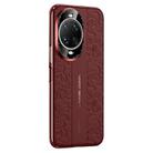 For Huawei nova 14 Ultra Cloud Dragon Pattern Plain Leather PC Phone Case(Red) - 1