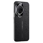 For Huawei nova 14 Ultra Cloud Dragon Pattern Plain Leather PC Phone Case(Black) - 1