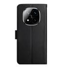 For Redmi Note 14 Pro 4G Genuine Leather Fingerprint-proof Flip Phone Case(Black) - 3
