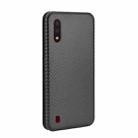 For Samsung Galaxy A01 Carbon Fiber Texture Horizontal Flip TPU + PC + PU Leather Case with Rope & Card Slot(Black) - 3