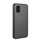 For Samsung Galaxy A71 5G Carbon Fiber Texture Horizontal Flip TPU + PC + PU Leather Case with Rope & Card Slot(Black) - 3
