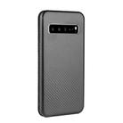For Samsung Galaxy S10 5G Carbon Fiber Texture Horizontal Flip TPU + PC + PU Leather Case with Rope & Card Slot(Black) - 3
