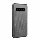 For Samsung Galaxy S10 Carbon Fiber Texture Horizontal Flip TPU + PC + PU Leather Case with Rope & Card Slot(Black) - 3