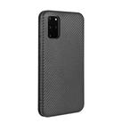 For Samsung Galaxy S20 Plus Carbon Fiber Texture Horizontal Flip TPU + PC + PU Leather Case with Rope & Card Slot(Black) - 3