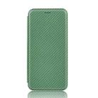 For Samsung Galaxy S20 Ultra Carbon Fiber Texture Horizontal Flip TPU + PC + PU Leather Case with Rope & Card Slot(Green) - 2