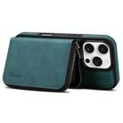 For iPhone 16 Denior D26 Skin Feel MagSafe Zipper Bag Leather Phone Case(Blue) - 3