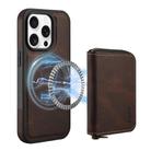 For iPhone 13 Pro Max Denior D26 Skin Feel MagSafe Zipper Bag Leather Phone Case(Coffee) - 1