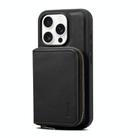For iPhone 12 Pro Max Denior D26 Skin Feel MagSafe Zipper Bag Leather Phone Case(Black) - 2