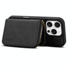 For iPhone 12 Pro Max Denior D26 Skin Feel MagSafe Zipper Bag Leather Phone Case(Black) - 3