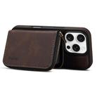For iPhone 12 Pro Max Denior D26 Skin Feel MagSafe Zipper Bag Leather Phone Case(Coffee) - 3