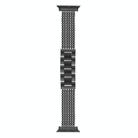 For Apple Watch 42mm / 41mm / 40mm / 38mm 6-Chain Stainless Steel Watch Band(Black) - 1