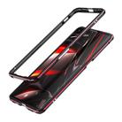 For OPPO Reno3 Pro Aluminum Alloy Shockproof Protective Bumper Frame(Black Red) - 1