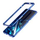 For OPPO Reno3 Pro Aluminum Alloy Shockproof Protective Bumper Frame(Dark Blue Silver) - 1