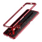 For OPPO Reno3 Pro Aluminum Alloy Shockproof Protective Bumper Frame(Red Silver) - 1