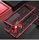 For OPPO Reno3 Pro Aluminum Alloy Shockproof Protective Bumper Frame(Red Silver) - 2