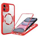 For iPhone 11 CD Texture MagSafe Phone Case(Red) - 1