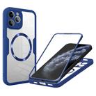 For iPhone 11 Pro Max CD Texture MagSafe Phone Case(Blue) - 1