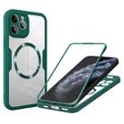 For iPhone 11 Pro Max CD Texture MagSafe Phone Case(Green) - 1