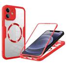 For iPhone 12 CD Texture MagSafe Phone Case(Red) - 1