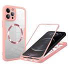 For iPhone 12 Pro Max CD Texture MagSafe Phone Case(Pink) - 1