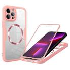 For iPhone 13 Pro Max CD Texture MagSafe Phone Case(Pink) - 1