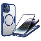 For iPhone 14 Pro Max CD Texture MagSafe Phone Case(Blue) - 1
