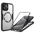For iPhone 15 Pro CD Texture MagSafe Phone Case(Black) - 1