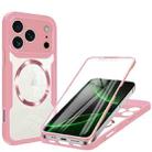 For iPhone 17 Pro Max CD Texture MagSafe Phone Case(Pink) - 1