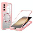 For Samsung Galaxy S23 5G CD Texture MagSafe Phone Case(Pink) - 1