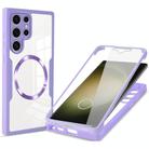For Samsung Galaxy S23 Ultra 5G CD Texture MagSafe Phone Case(Purple) - 1