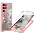 For Samsung Galaxy S24 Ultra 5G CD Texture MagSafe Phone Case(Pink) - 1