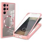 For Samsung Galaxy S25 Ultra 5G CD Texture MagSafe Phone Case(Pink) - 1