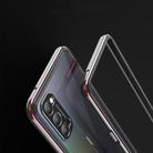 For OPPO Reno4 Aluminum Alloy Shockproof Protective Bumper Frame(Black Silver) - 3