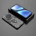 For vivo X200 Magnetic Ring Holder PC + TPU Phone Case(Black) - 2