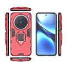 For vivo X200 Magnetic Ring Holder PC + TPU Phone Case(Red) - 3