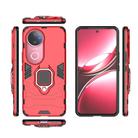 For vivo V50 5G Magnetic Ring Holder PC + TPU Phone Case(Red) - 3