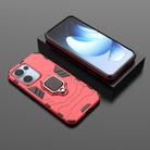 For OPPO Reno13 5G Global Magnetic Ring Holder PC + TPU Phone Case(Red) - 2