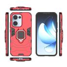 For OPPO Reno13 5G Global Magnetic Ring Holder PC + TPU Phone Case(Red) - 3