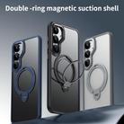 For Samsung Galaxy S25+ 5G Double Ring MagSafe Magnetic Holder Phone Case(Transparent) - 2