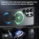 For Samsung Galaxy S25 Ultra 5G Double Ring MagSafe Magnetic Holder Phone Case(Matte Black) - 3