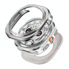 For Samsung Galaxy Watch Ultra 47mm Aluminum Alloy Metal PC Watch Protective Case(Grey Orange) - 3