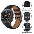 For Samsung Galaxy Watch8 / Watch8 Classic Double Buckle Genuine Leather Watch Band(Black) - 3