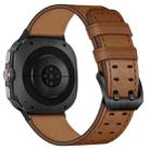 For Samsung Galaxy Watch8 / Watch8 Classic Double Buckle Genuine Leather Watch Band(Brown) - 2