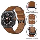 For Samsung Galaxy Watch8 / Watch8 Classic Double Buckle Genuine Leather Watch Band(Brown) - 3