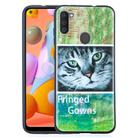 For Samsung Galaxy A11 Painted Pattern Soft TPU Case(Cat) - 1